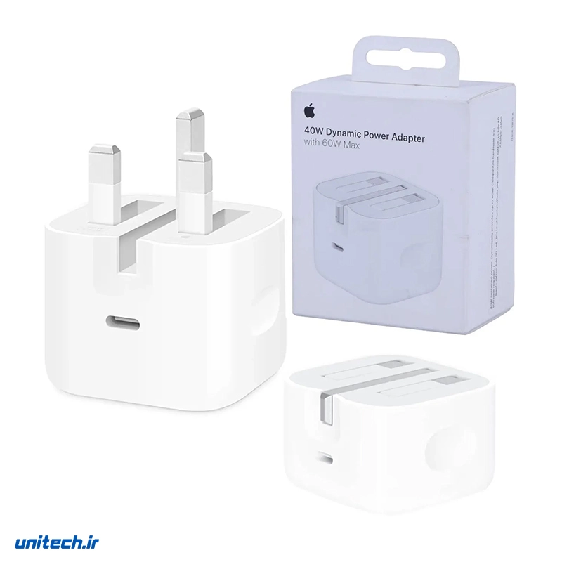 شارژر ۴۰ وات اپل سه پین مناسب برای آیفون سری 171